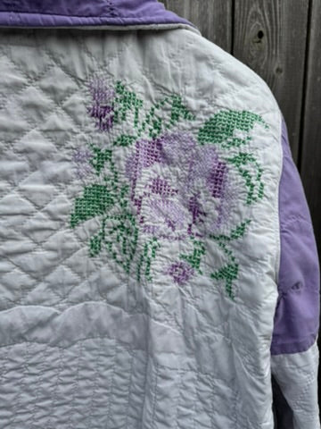 Violet Bloom Quilt Coat