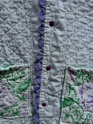 Violet Bloom Quilt Coat