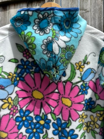 Retro Bloom Hooded Cardigan