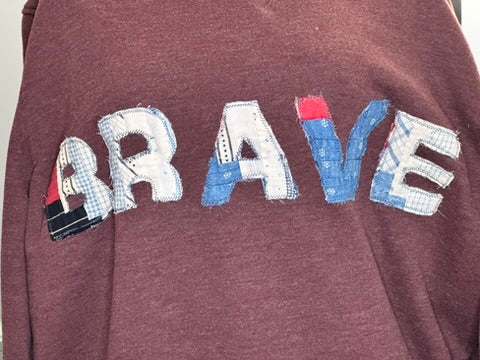 Brave Sweatshirt - Vintage Quilt Appliqué Design