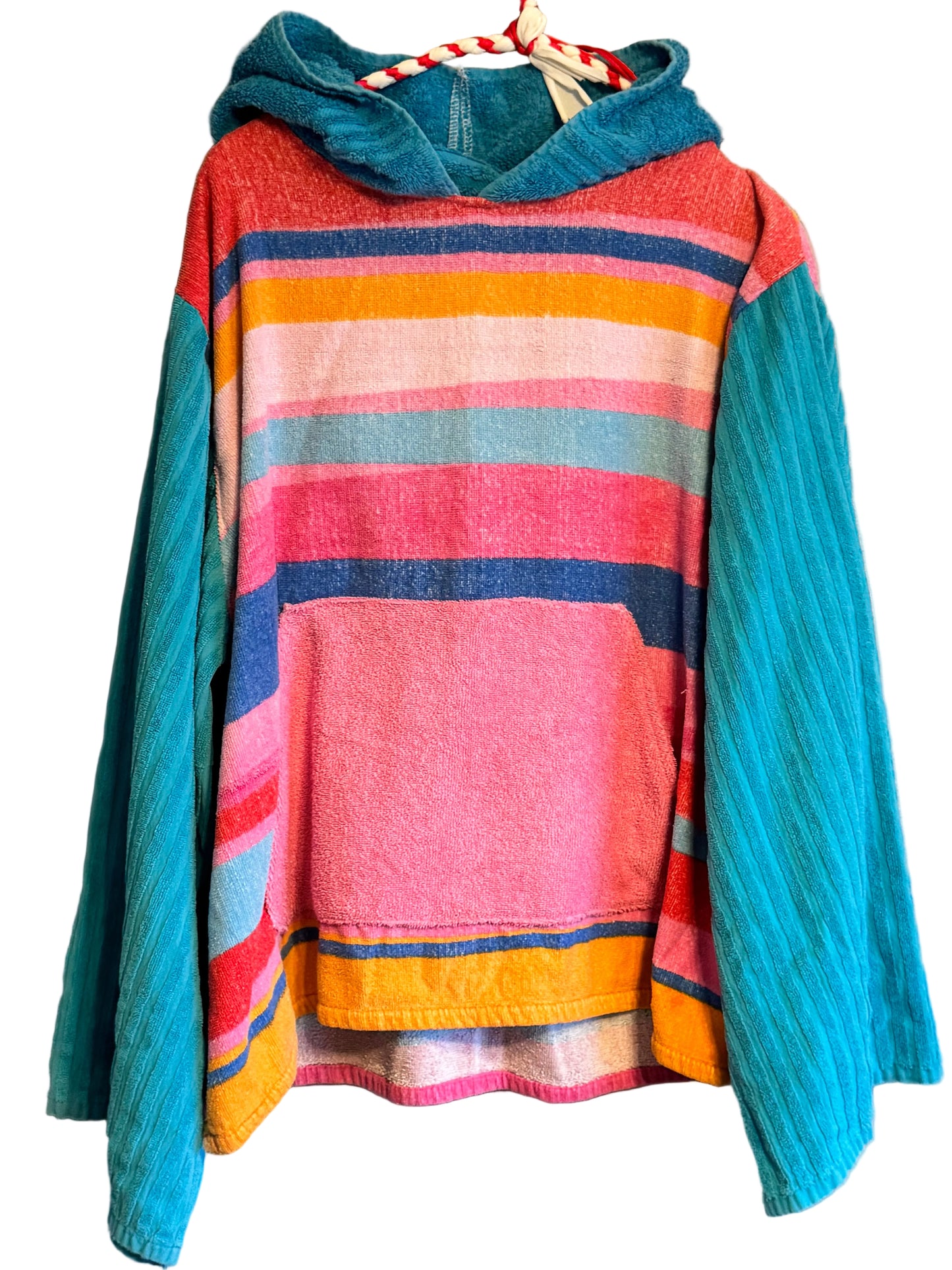 Sherbet Striped Towel Hoodie
