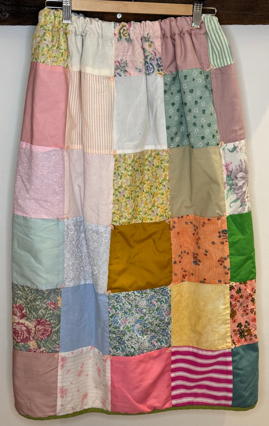 Gramma’s Scrapbook Quilt Skirt