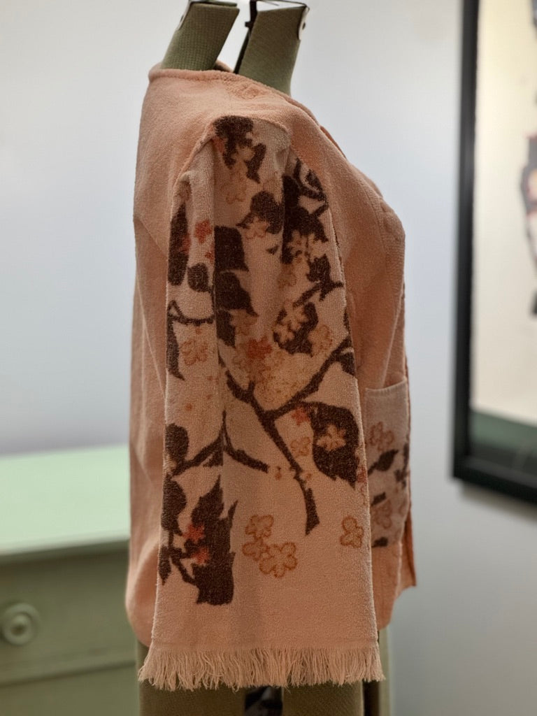 Cherry Blossoms Vintage Towel Jacket