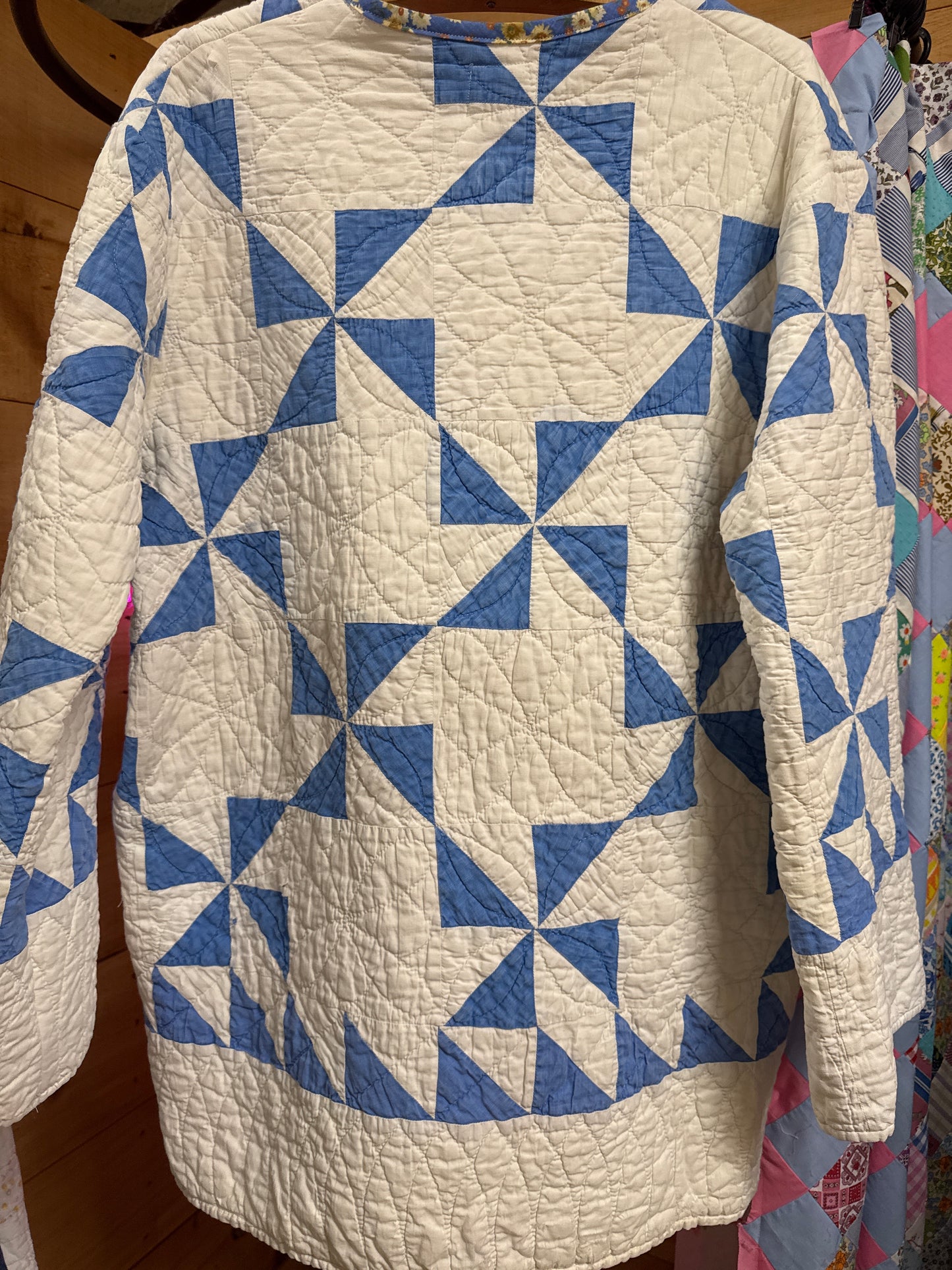 Blue bird Quilt Coat