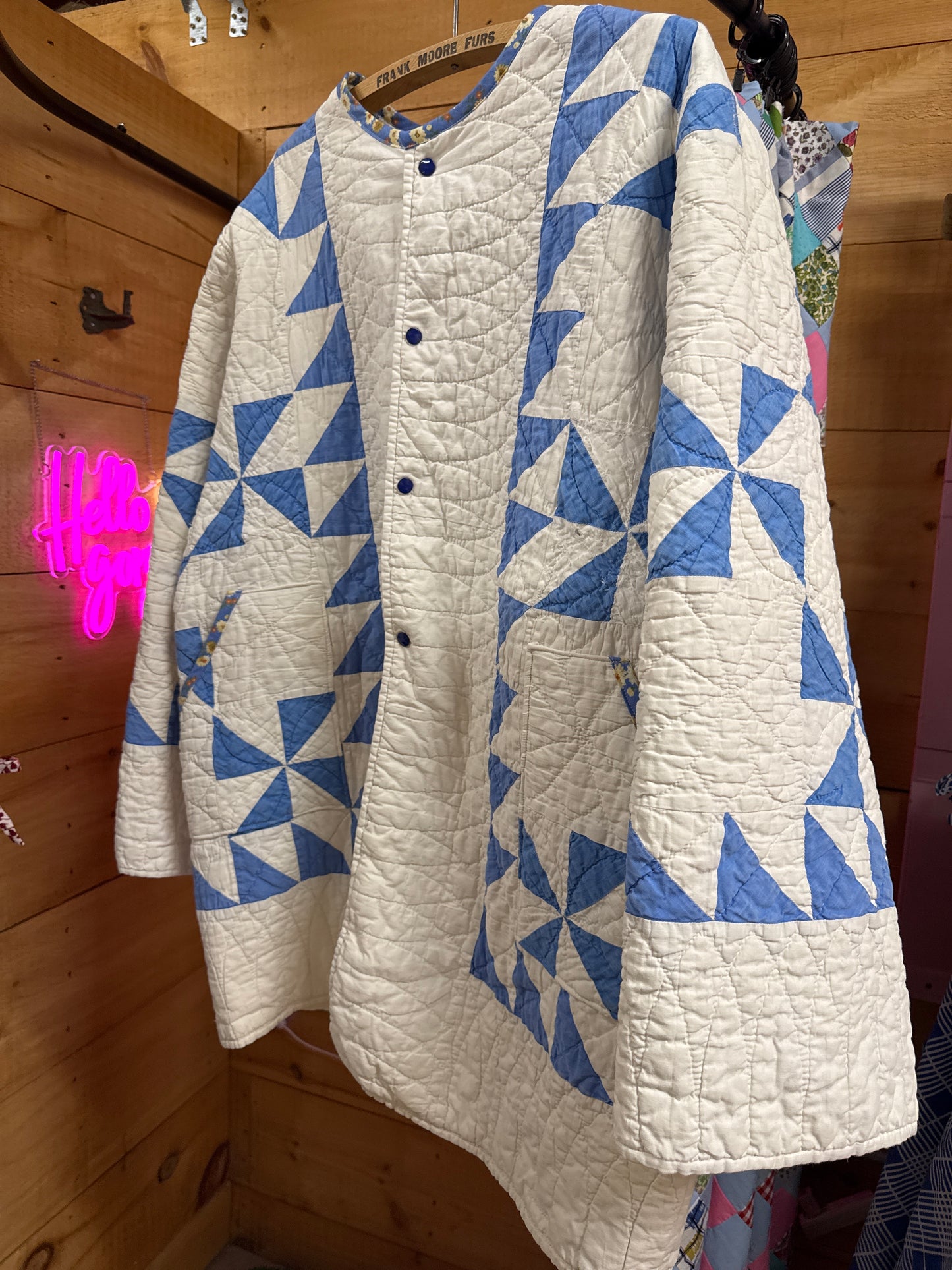 Blue bird Quilt Coat