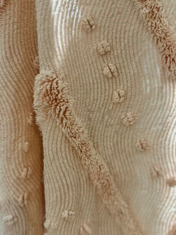 Tickled Pink Duster - Vintage Chenille Fringe Detail