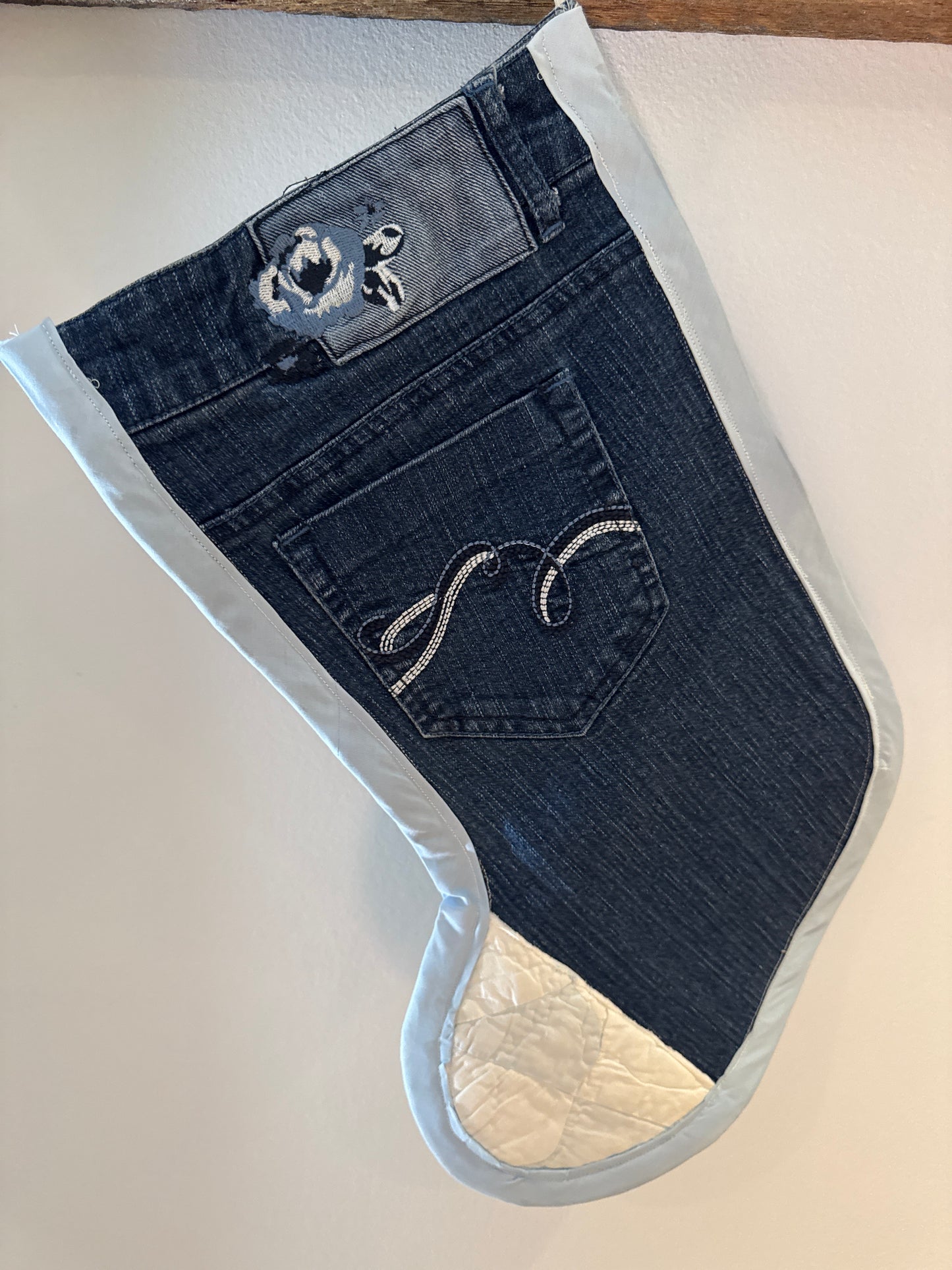 Santa Wears Jeans Stocking