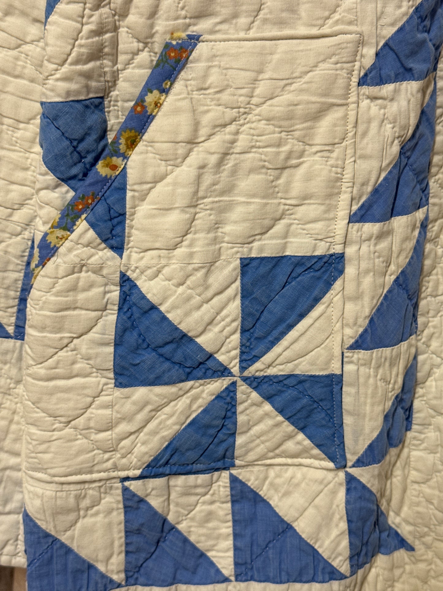 Blue bird Quilt Coat