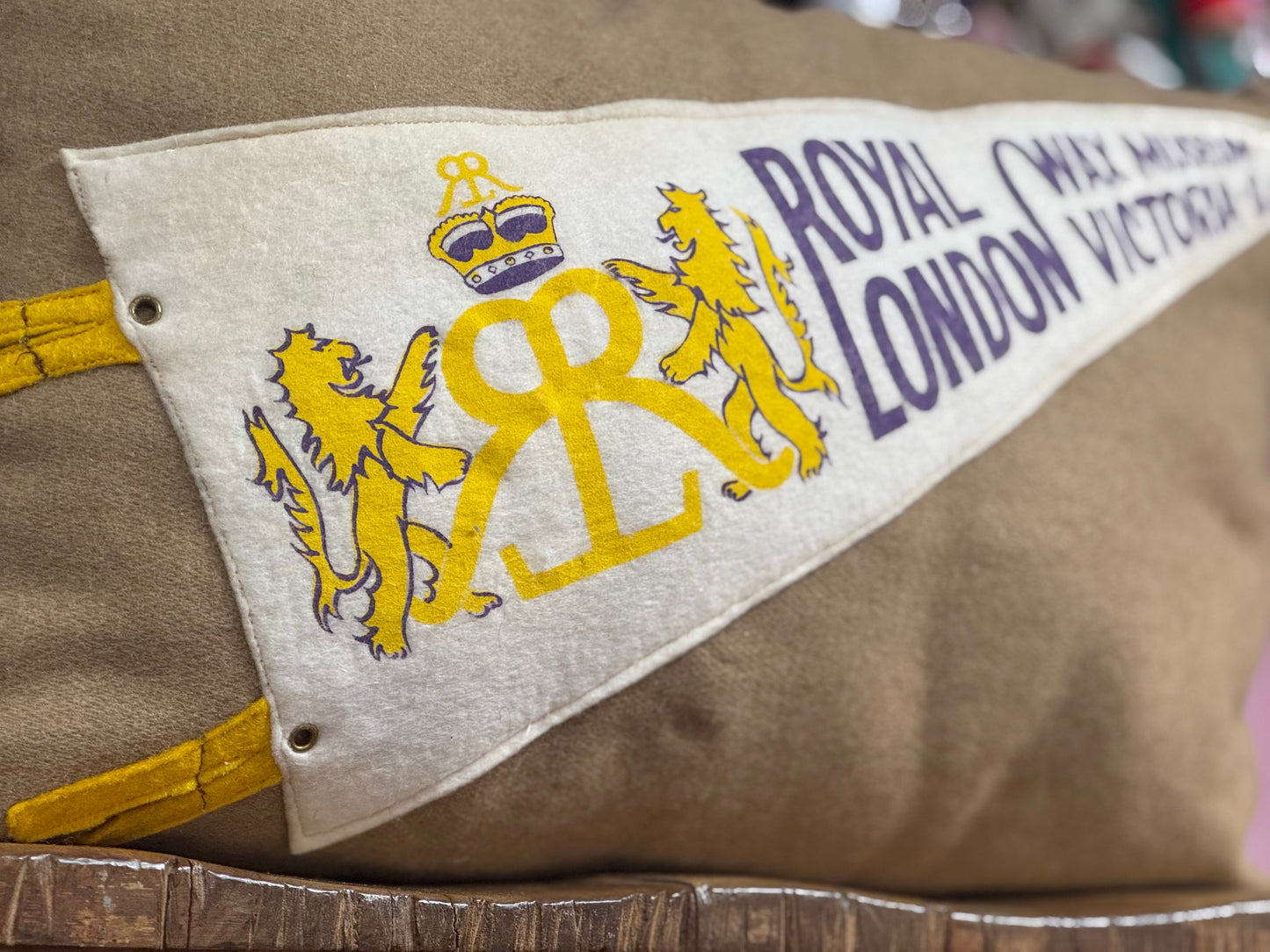 Royal London Wax Museum Vintage Pennant Pillow
