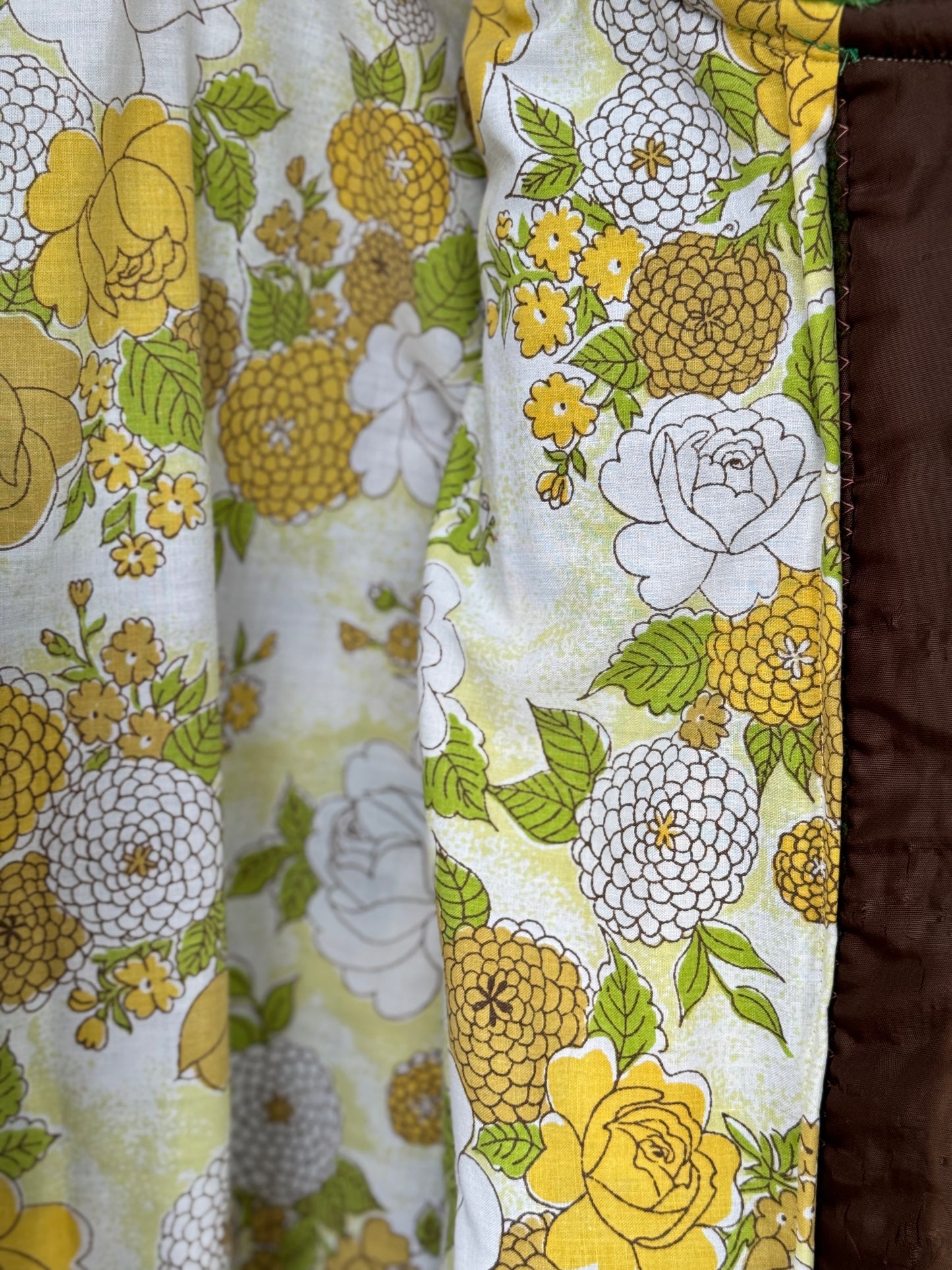 Forest Fantasy Blanket Coat - Vintage 70s Floral Upcycled Blanket Coat