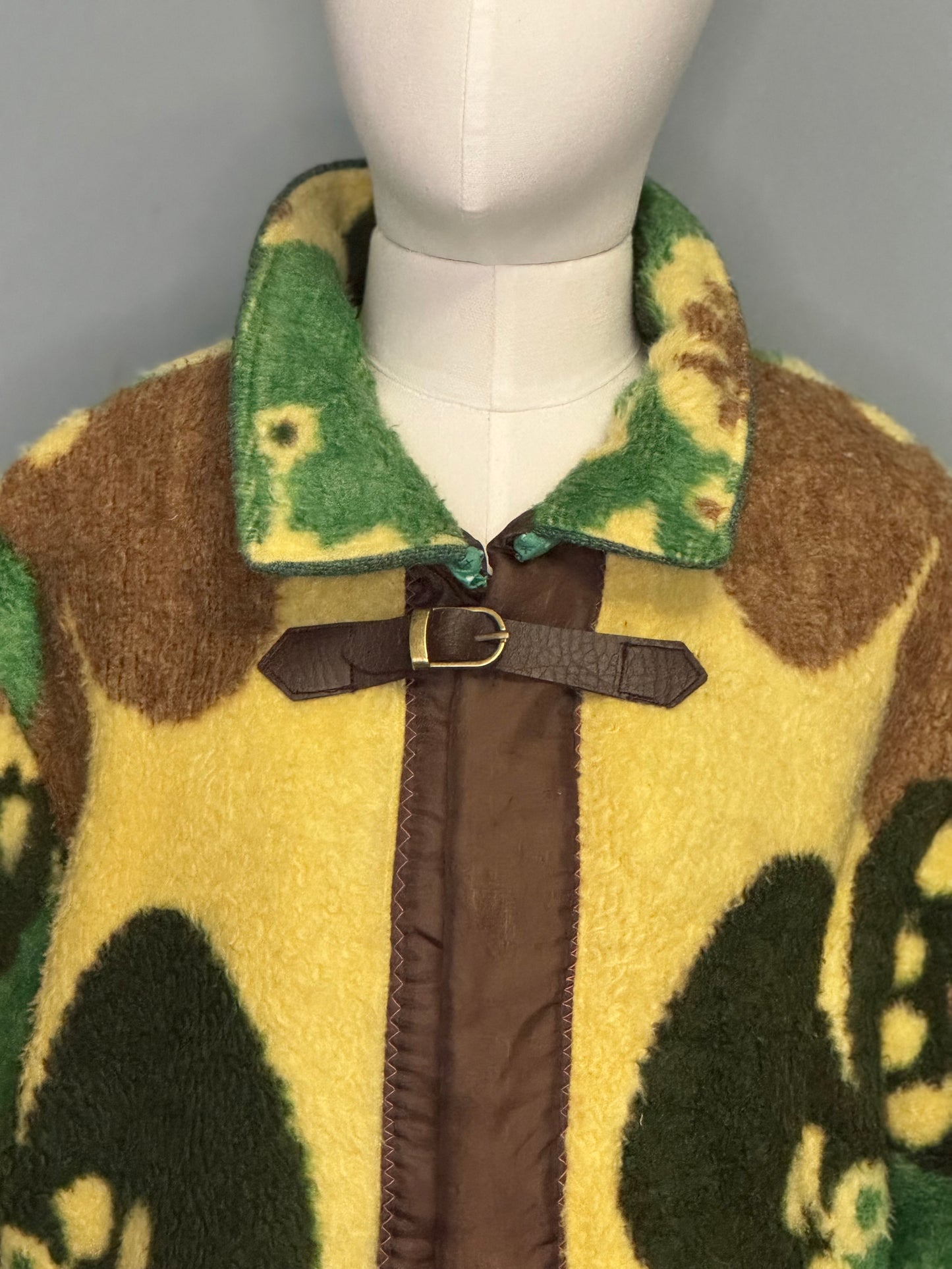 Forest Fantasy Blanket Coat - Vintage 70s Floral Upcycled Blanket Coat