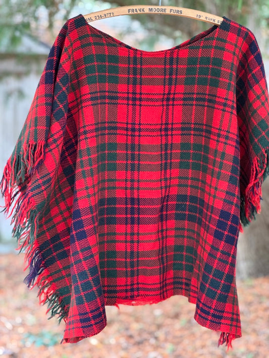 Mad for Plaid Poncho