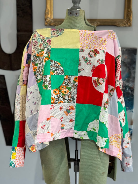 Drunkard's Path Quilt Top