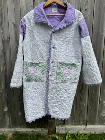 Violet Bloom Quilt Coat