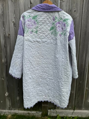 Violet Bloom Quilt Coat