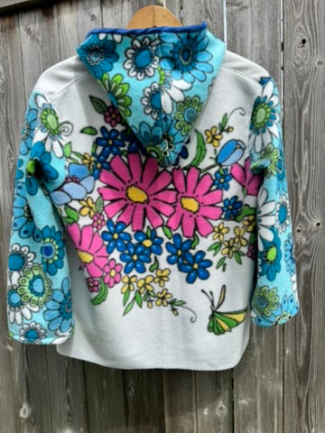 Retro Bloom Hooded Cardigan