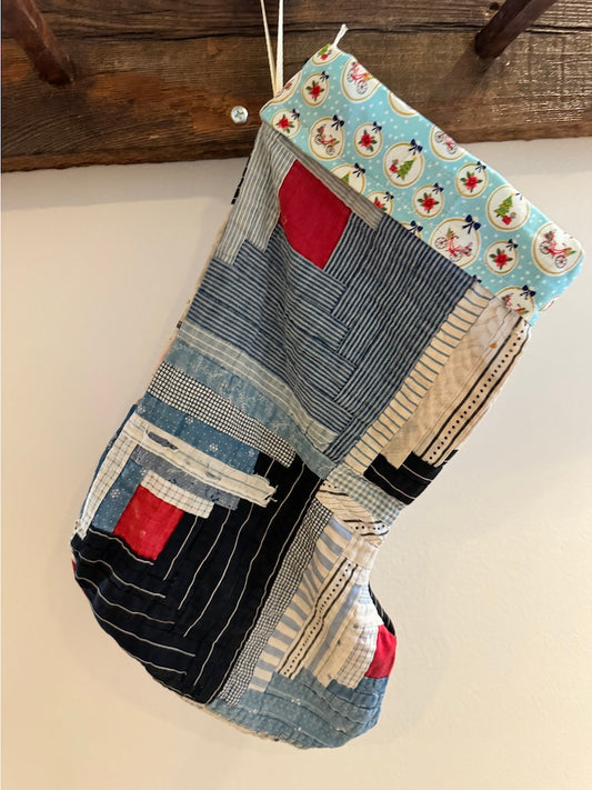Log Cabin Stocking