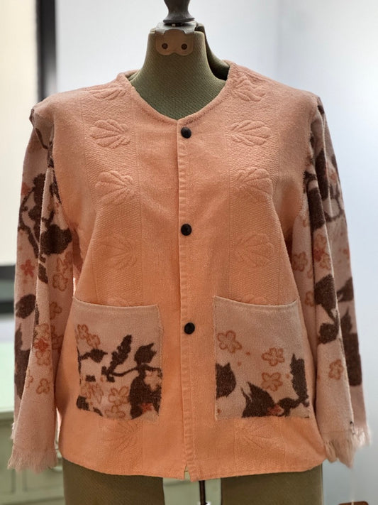 Cherry Blossoms Vintage Towel Jacket