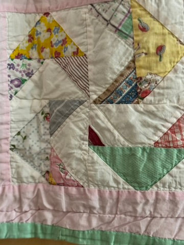 Pink Pinwheels Quilt Skirt